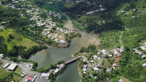 Town Built on Waterway Video stock 134426959