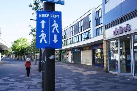 Town centre one-way system Stock Photos