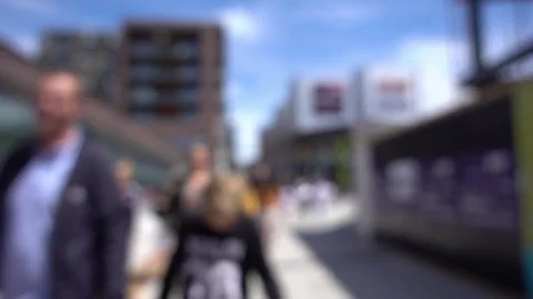 Town Centre Shoppers Stock Footage 77575752