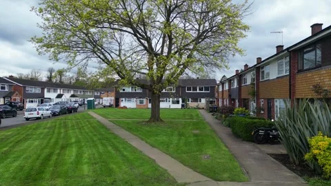 Town Centre View of Denham Green London Stock Footage 309386060