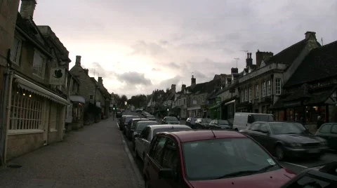 Town in cottswalds2 england Stock Footage 667382