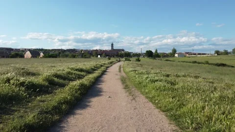 Town in the countryside Stock Footage 158548505