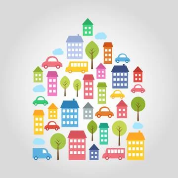 Town design elements イラスト素材