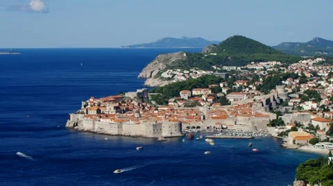 The town Dubrovnik in Croatia Stock Footage 60446853