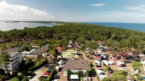 The town of Dziwnówek on the Polish Baltic Sea Stock Footage