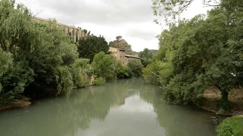 The town of Estella in Navarre, Spain Stock Footage 79463260