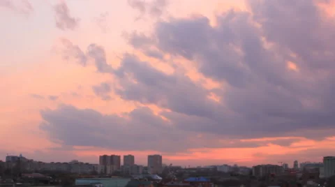 Town evening twilight Stock Footage 42333158