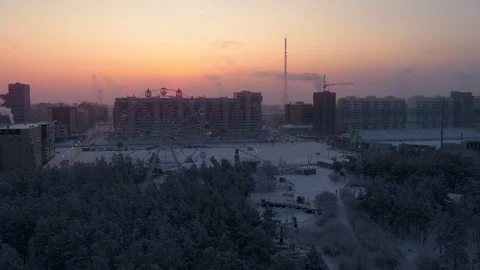 A town in the far North Stock Footage 123221090