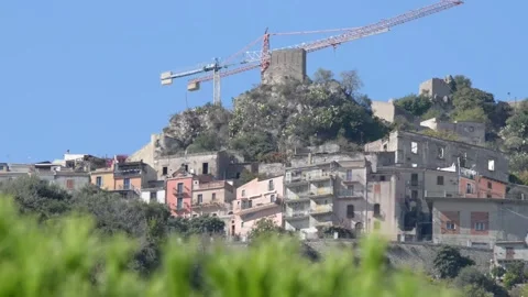 The town of Forza D'Agrò Stock Footage 143454837