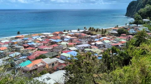 The town of Grand’Riviere Video stock 309381166