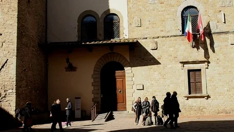Town hall of Arezzo Stock Footage 72833064