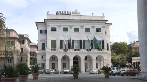 The Town Hall of Chiavari Stock Footage 57245342