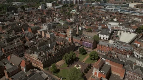 Town Hall Clock Tower, Leicester Stock Footage 242877389