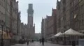 Town Hall in Long Market, Old Town in Gdansk, Poland HD Footage