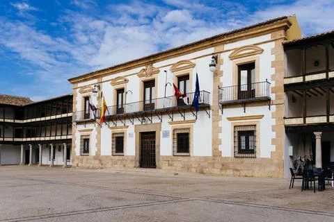 The Town Hall in the main Square of Tembleque, Toledo Stock Photos