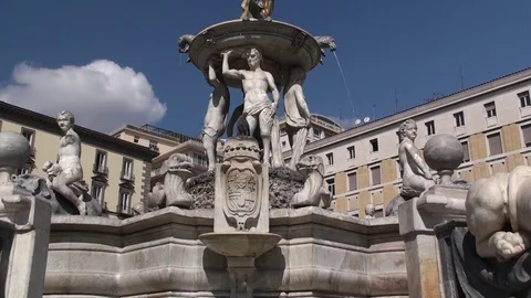 Town Hall Square, Naples Stock Footage