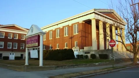 Town Hall at Sundown Stock Footage 83695527