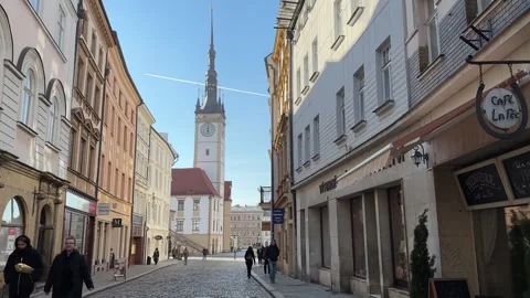 Town hall tower in Olomouc Czech Republic Stock Footage 263483904