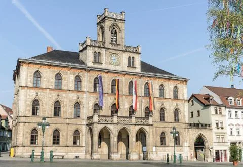 The town hall of Weimar Foto stock