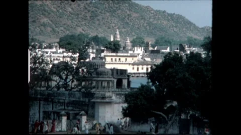Town with Historic Structures Stock Footage 276293338