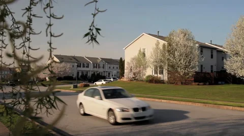 Town homes. Eastern USA. Stock Footage 46182177