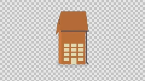 Town House Animation 库存影片 56725170