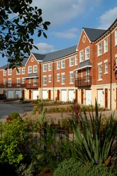 Town house property development Stock Photos