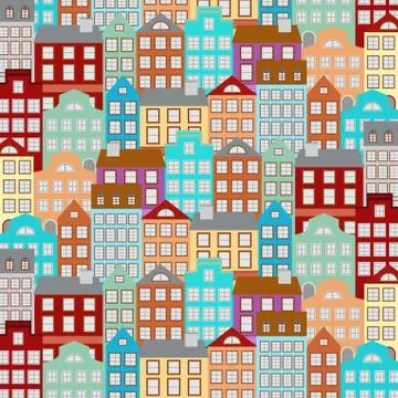 Town houses Stock Illustration
