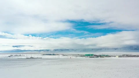 A town of ice and snow Stock Footage 243029756