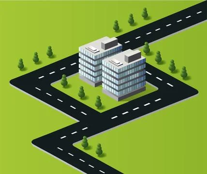 Town Stock Illustration