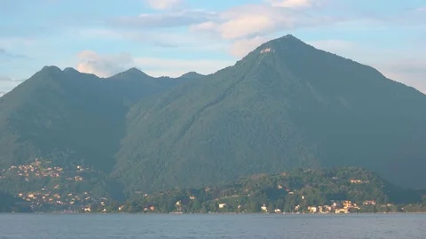 Town in Italian Alps, summer. Stock Footage