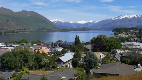 Town on a Lake Stock Footage 111428819