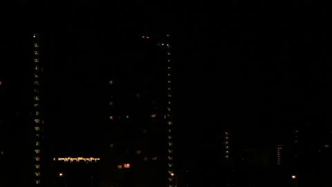 Town lights in the night Stock Footage 122614504