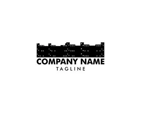 Town Logo Template Design Stock-Illustration