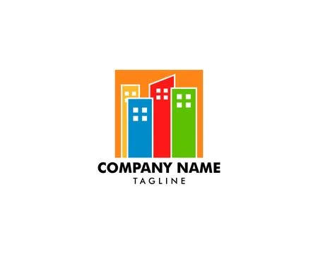 Town Logo Template Design Stock-Illustration