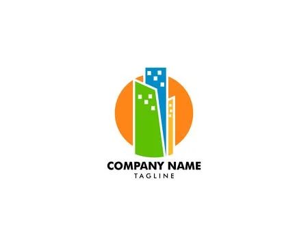 Town Logo Template Design Stock-Illustration