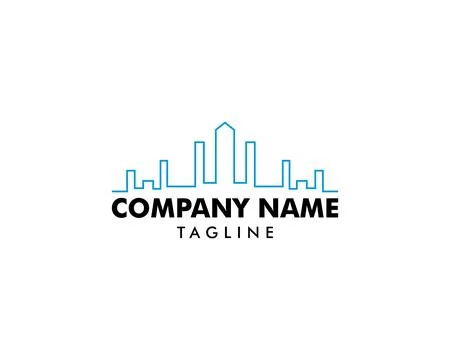 Town Logo Template Design Vector Stock-Illustration