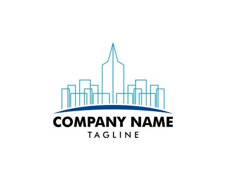Town Logo Template Design Vector Stock-Illustration