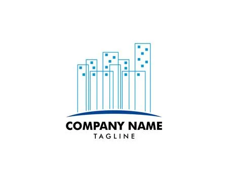 Town Logo Template Design Vector Stockillustratie