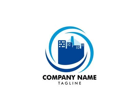 Town Logo Template Design Vector Stock-Illustration