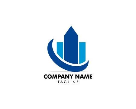 Town Logo Template Design Vector Stock Illustration