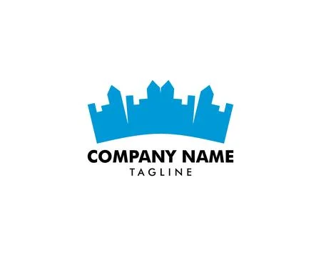 Town Logo Template Design Vector Stock-Illustration