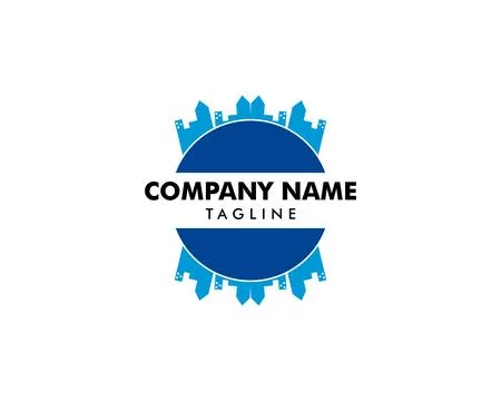 Town Logo Template Design Vector Stock-Illustration