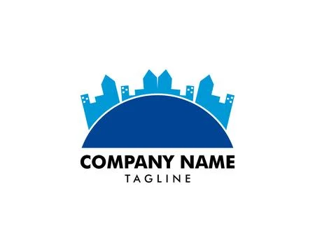 Town Logo Template Design Vector Stock-Illustration