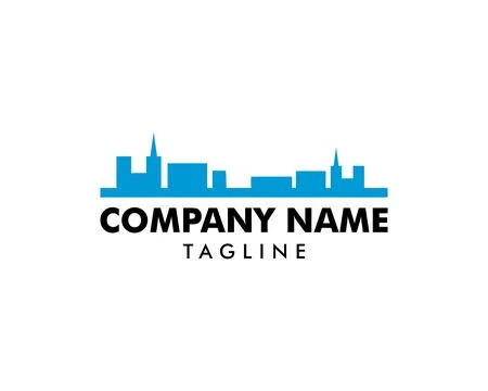 Town Logo Template Design Vector Stock-Illustration