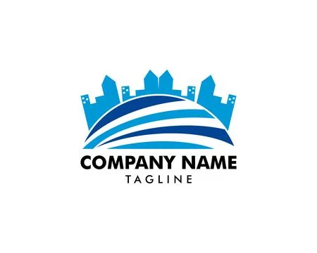 Town Logo Template Design Vector Stock-Illustration