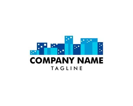 Town Logo Template Design Vector Stock Illustration