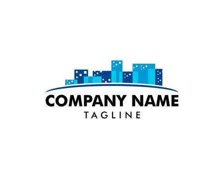 Town Logo Template Design Vector Stock-Illustration