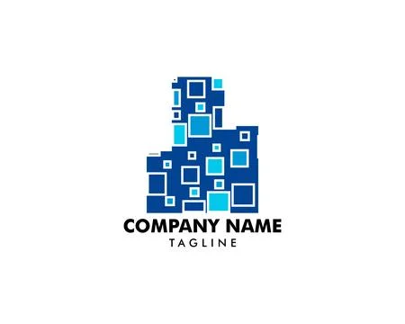 Town Logo Template Design Vector Stock-Illustration
