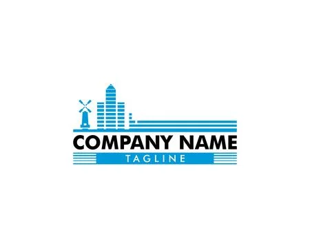 Town Logo Template Design Vector Stock-Illustration